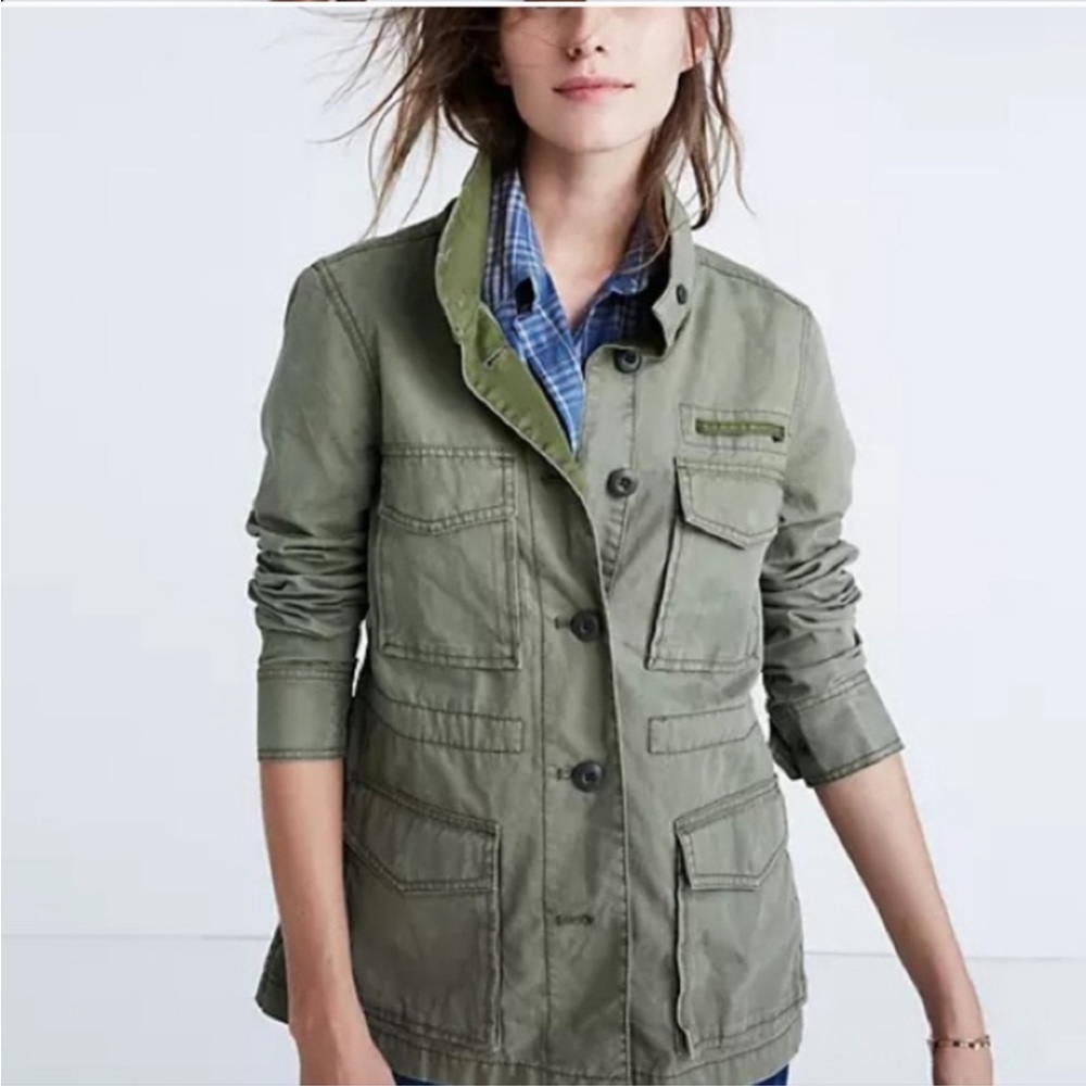 Madewell Catskills Cargo Utility Jacket in Green